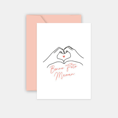 Carte fêtes des mères - mains