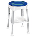 Ridder tabouret rotatif de salle de bain bleu 150 kg a0050401