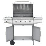 vidaXL Barbecue à gaz 4+1 zones de cuisson Argenté Inox