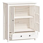 vidaXL Buffet Blanc 83x41 5x100 cm Bois massif de pin