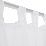 vidaXL Rideau fin Blanc 140x175 cm 2 Pièces