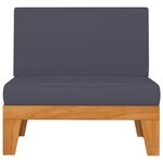 vidaXL Salon de jardin 7 Pièces avec coussins Bois d'acacia solide