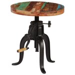 vidaXL Table d'appoint 45x (45-62) cm Bois de récupération et fonte