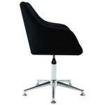 vidaXL Chaises pivotantes à manger lot de 2 noir tissu