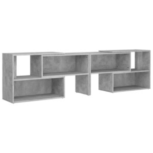 vidaXL Meuble TV Gris béton 149x30x52 cm Aggloméré