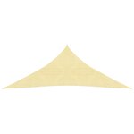 vidaXL Parasol en PEHD triangulaire 5x5x5 m Beige