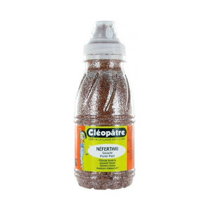 Flacon de peinture à l'eau pailletée cléopâtre 250ml terre de sienne