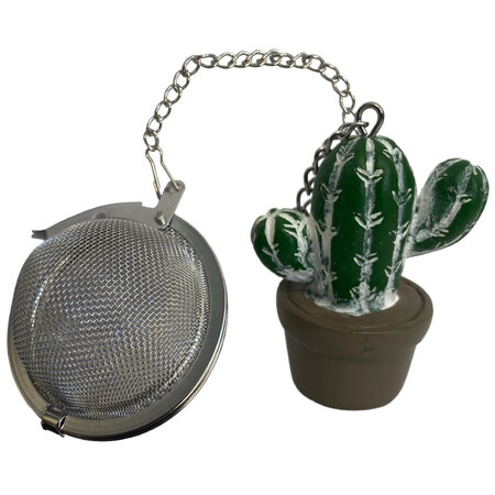 Boule à thé breloque cactus