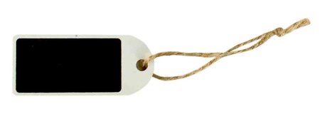 Etiquette Tags ardoise rectangle blanc 7 cm 3 pièces
