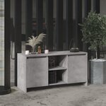 vidaXL Meuble TV Gris béton 102x37 5x52 5 cm Aggloméré