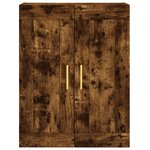 vidaXL Buffet haut Chêne fumé 69 5x34x180 cm Bois d'ingénierie