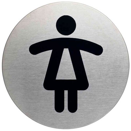 Pictogramme 'WC-Dame', diamètre: 83 mm, argent DURABLE