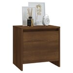 vidaXL Tables de chevet 2 Pièces Chêne marron 45x34x44 5 cm Aggloméré