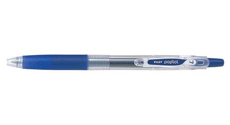 Roller Rétractable encre gel POP'LOL Pte 0,7 Trait 0,4 mm Bleu / Noir PILOT