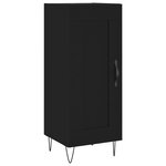 vidaXL Buffet haut Noir 34 5x34x180 cm Bois d'ingénierie