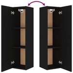 vidaXL Ensemble de meubles TV 8 Pièces Noir Bois d'ingénierie