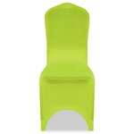 vidaXL Housse de chaise extensible 6 Pièces vert