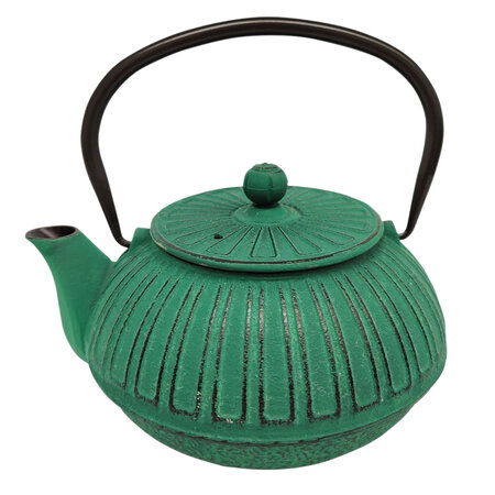 Petite théière japonaise verte en fonte 0.6 litre