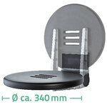 Ridder siège de douche pliant premium noir 34 cm 150 kg a0210010