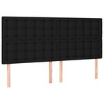 vidaXL Lit à sommier tapissier avec matelas Noir 160x200 cm Tissu