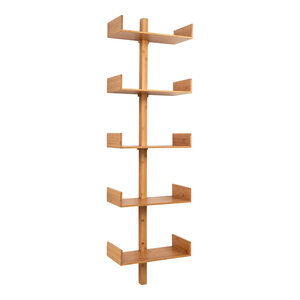 Étagère murale en bambou naturel 50 x 180 cm