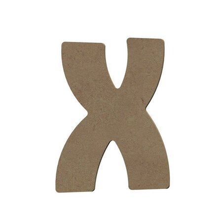 Lettre majuscule X en bois MDF à décorer - 8 cm