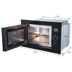 Micro-ondes grill encastrable CONTINENTAL EDISON CEMO25GEB2 Noir L59,5 x H38,8 x P40 cm 25L