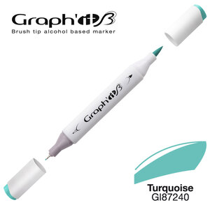 Marqueur manga à l'alcool Graph'it Brush 7240 Turquoise