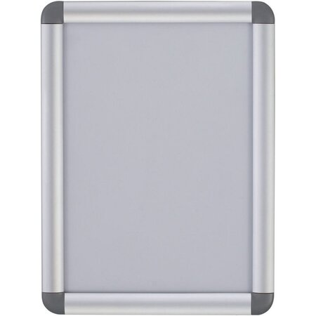 Panneau mural à clip et cadre arrondi, format A0, aluminium