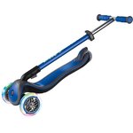 GLOBBER Trottinette Elite Deluxe Lights 3 roues - Bleu marine