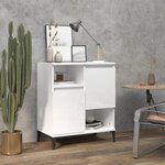 vidaXL Buffet Blanc brillant 60x35x70 cm Bois d'ingénierie