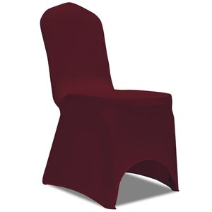 vidaXL Housse de chaise extensible 100 Pièces Bordeaux