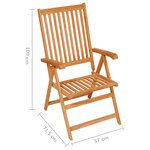 vidaXL Chaises de jardin 6 Pièces avec coussins vert vif Bois de teck