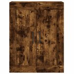 vidaXL Buffet haut Chêne fumé 69 5x34x180 cm Bois d'ingénierie