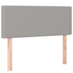 vidaXL Lit à sommier tapissier et matelas Gris clair 90x190 cm Tissu