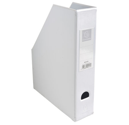 Porte revue Dos 70mm PVC Blanc EXACOMPTA