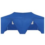 vidaXL Tente de réception pliable avec 4 parois 3x6 m Acier Bleu