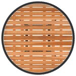 vidaXL Salon de jardin 5 Pièces avec coussins Résine tressée Noir