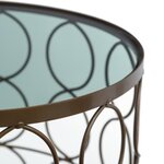 Lot de 2 tables basses - Doré mat - D 41 x H 44,5 cm - ARCHI