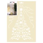 Pochoir de Noël A4 - Sapin floral