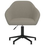 vidaXL Chaises pivotantes à manger lot de 4 gris clair velours