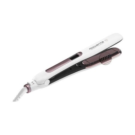 Rowenta sf7510f0 rowenta sf7510f0 lisseur brush&straight - contrôle de la température - temps de chauffe rapide métal rose et blanc