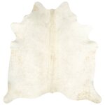 vidaXL Tapis en peau de vache véritable 150 x 170 cm Beige