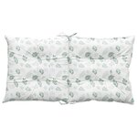 vidaXL Coussins de chaise à dossier bas lot de 2 modèle de feuille