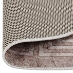 vidaXL Tapis lavable antidérapant φ120 cm Beige