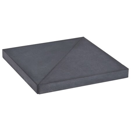 vidaXL Plaque de poids de parasol Noir Granite Carré 15 kg