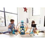 Hot wheels track builder triple looping modulable cascades extremes - 1 lanceur  1 véhicule et 1 cible inclus