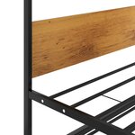 vidaXL Cadre de lit extensible Noir Métal 90x200 cm