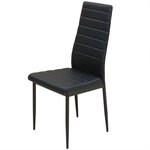 vidaXL Ensemble table et chaise de salle à manger 5 pièces noir