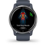 GARMIN Venu 2 - Silver - Bracelet bleu gris